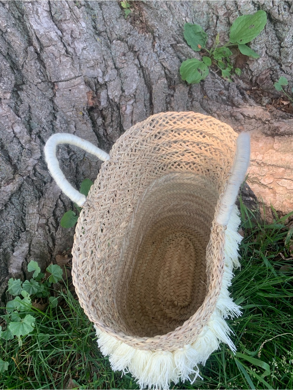 New beach basket bag - handmade basket tote bag - picnic basket - women basket - Picture 8 of 13